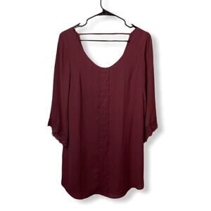 ASTR burgundy dress or tunic Small